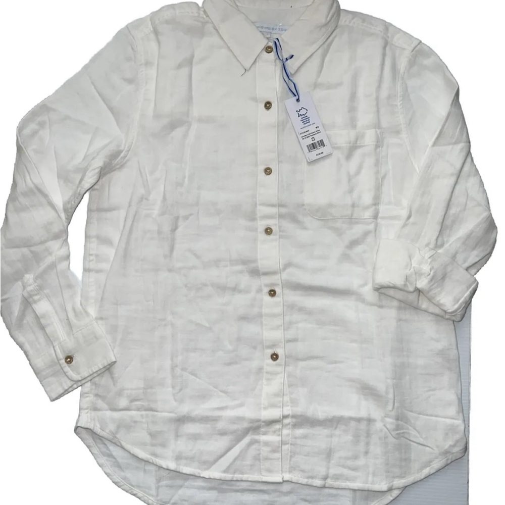 Southern Tide Women's Niki Texture Shirt - Classic White - Picture 9 of 11